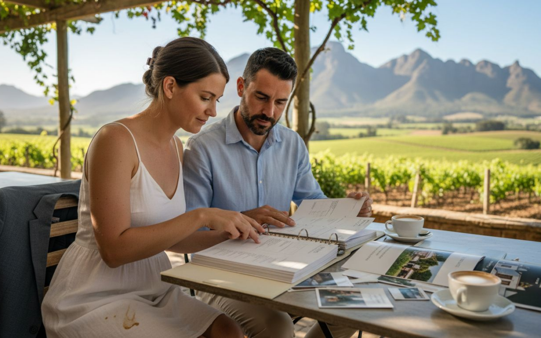 Couple plans wedding at winery café
