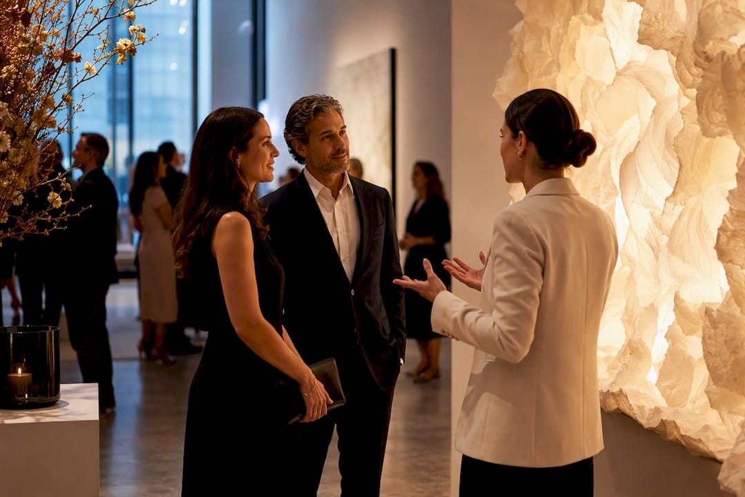 Guests following a curated luxury event journey