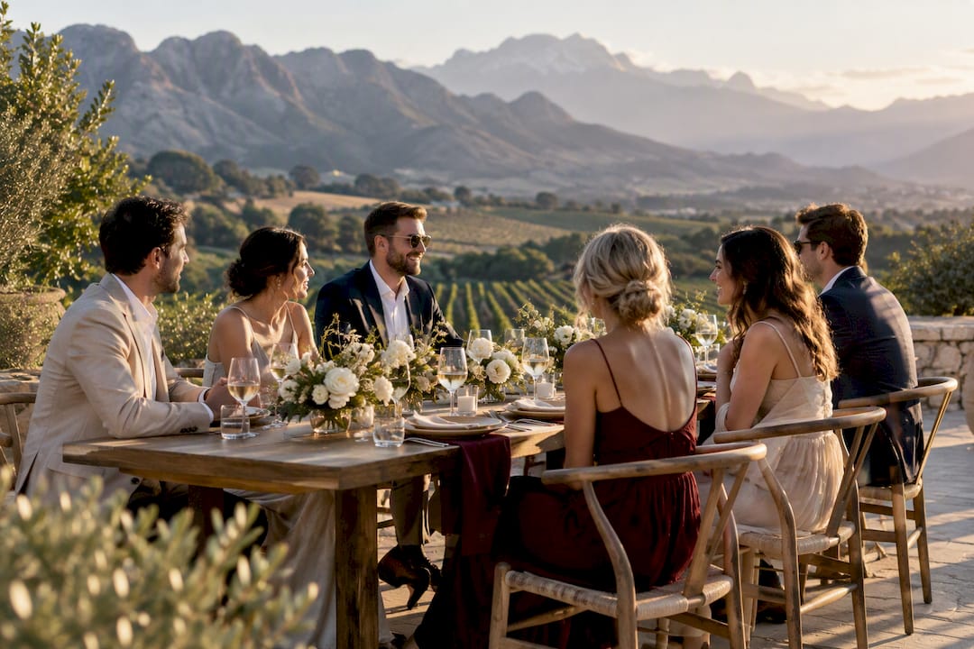 Intimate Cape Winelands destination reception